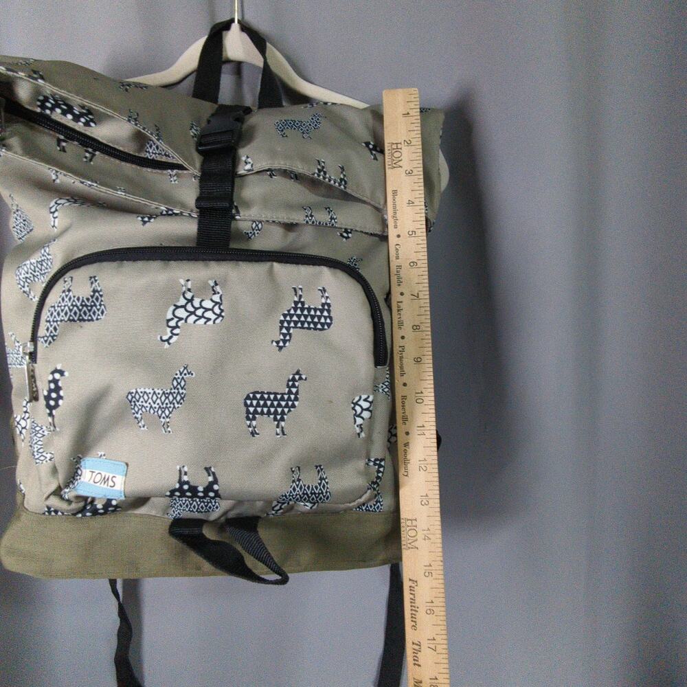 TOMS Beige and Black Animal Print Backpack - Picture 9 of 12